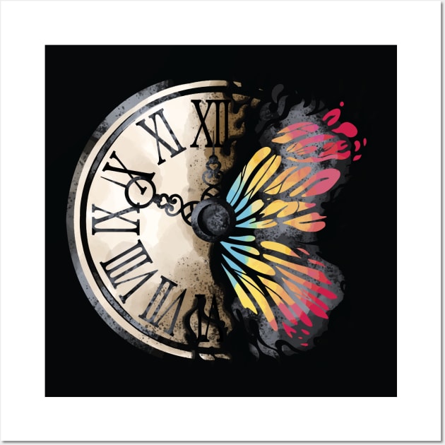 Time flies with a butterfly Wall Art by Life2LiveDesign